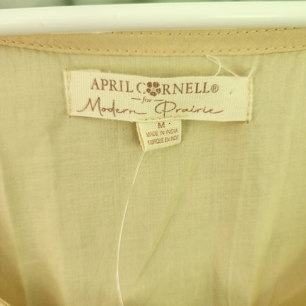 April Cornell for Modern Prairie Size M Cotton Eden Slip Dress Relaxed Ruffled - Picture 5 of 9